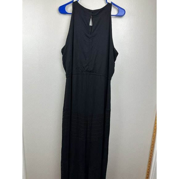 Chicos Maxi Dress Size 2 Black Sleeveless Sundress - Picture 2 of 13